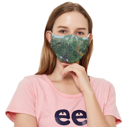 Jungle Floor Fitted Cloth Face Mask (Adult)