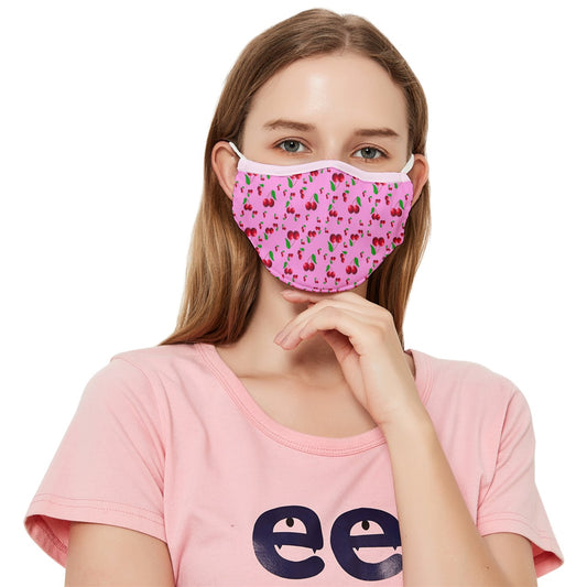 Pink Wayward Cherry Fitted Cloth Face Mask (Adult)