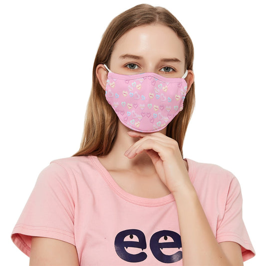 Candy Heart Lite Fitted Cloth Face Mask (Adult)