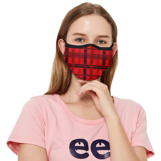 Alt Chilli y2k plaid Fitted Cloth Face Mask (Adult)