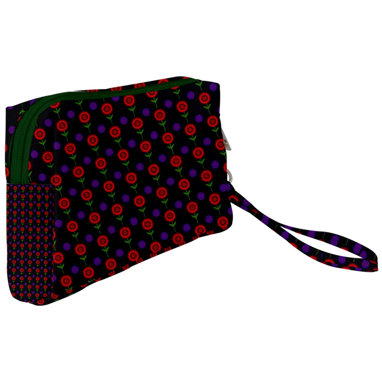 Red Poppies Wristlet Pouch Bag (Small)