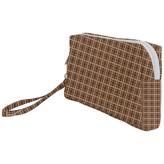 Brown Academia  Wristlet Pouch Bag (Small)