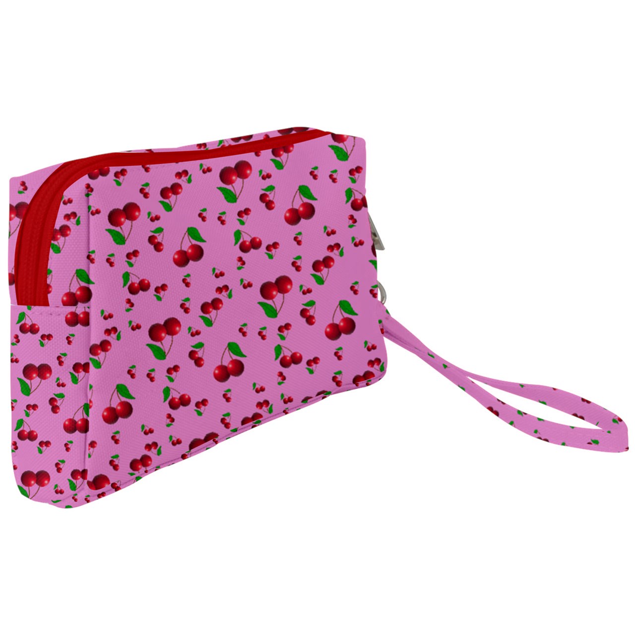Pink Wayward Cherry  Wristlet Pouch Bag (Small)