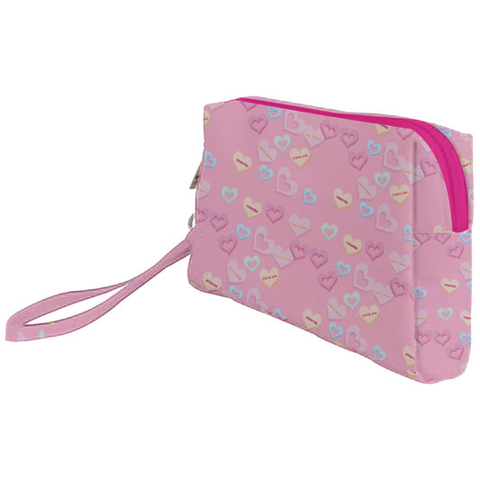 Candy Heart Lite Wristlet Pouch Bag (Small)