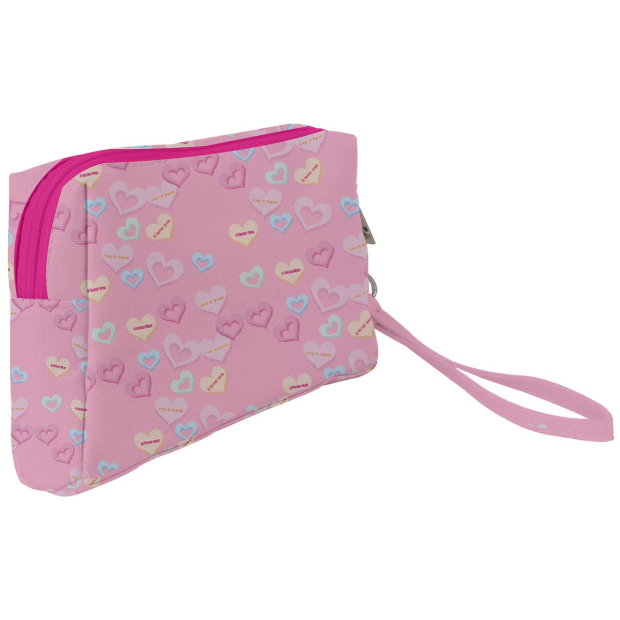 Candy Heart Lite Wristlet Pouch Bag (Small)