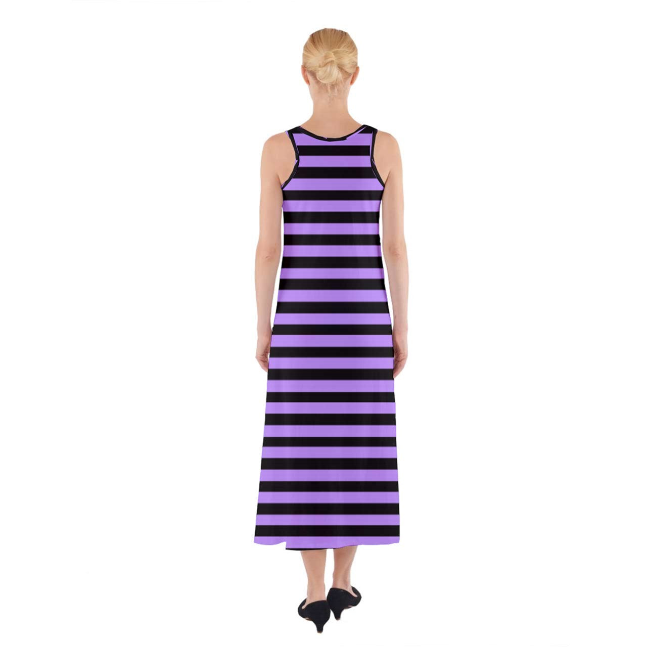 purple stripe Sleeveless Maxi Underdress