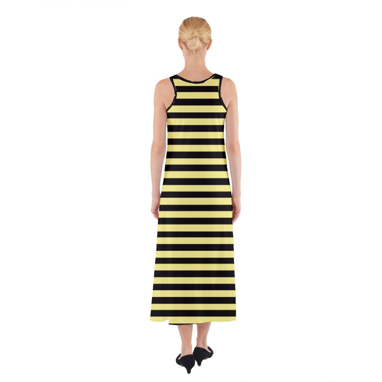 Bumblebee yellow stripes  Sleeveless Maxi Underdress