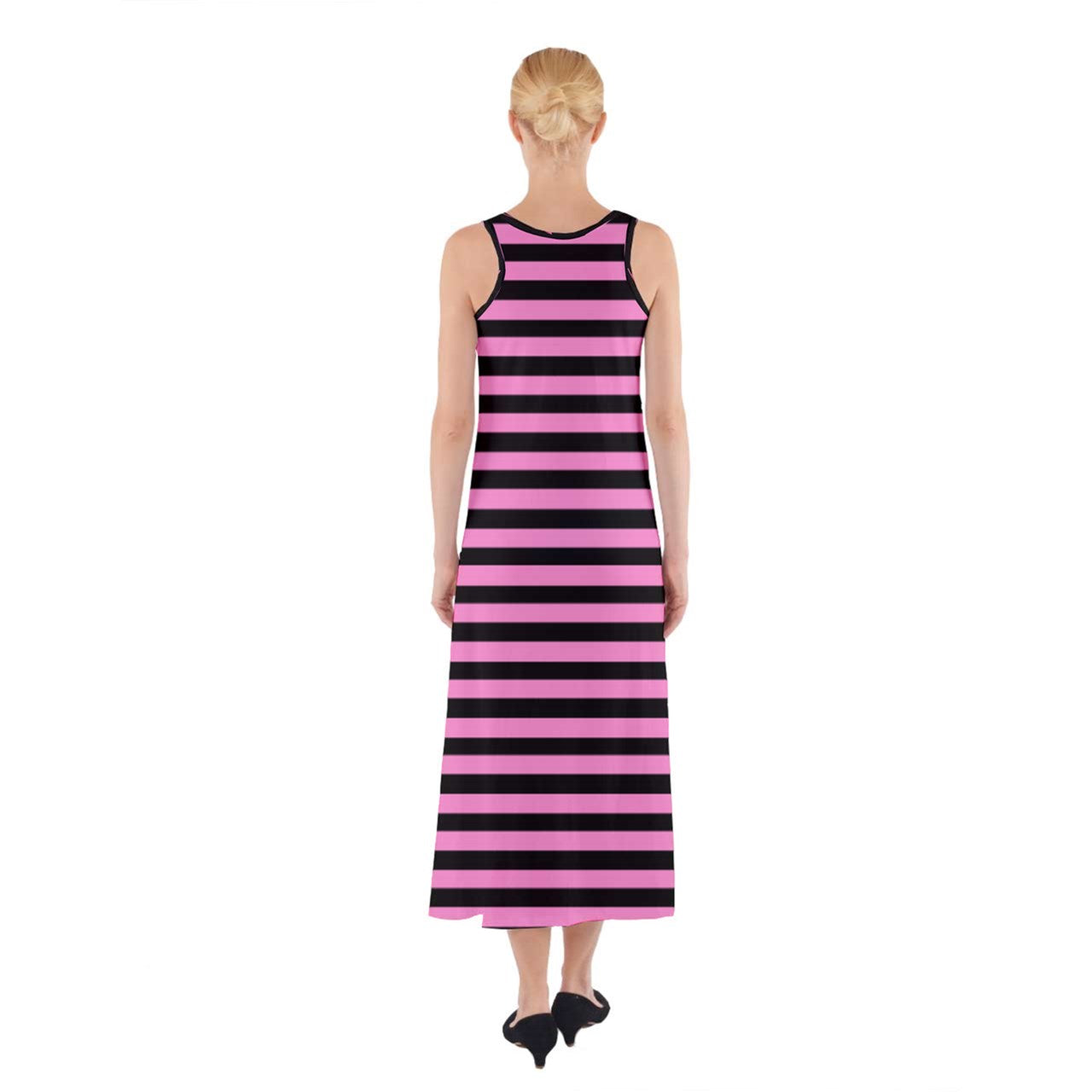 anti-capitalism pink stripes Sleeveless Maxi Underdress