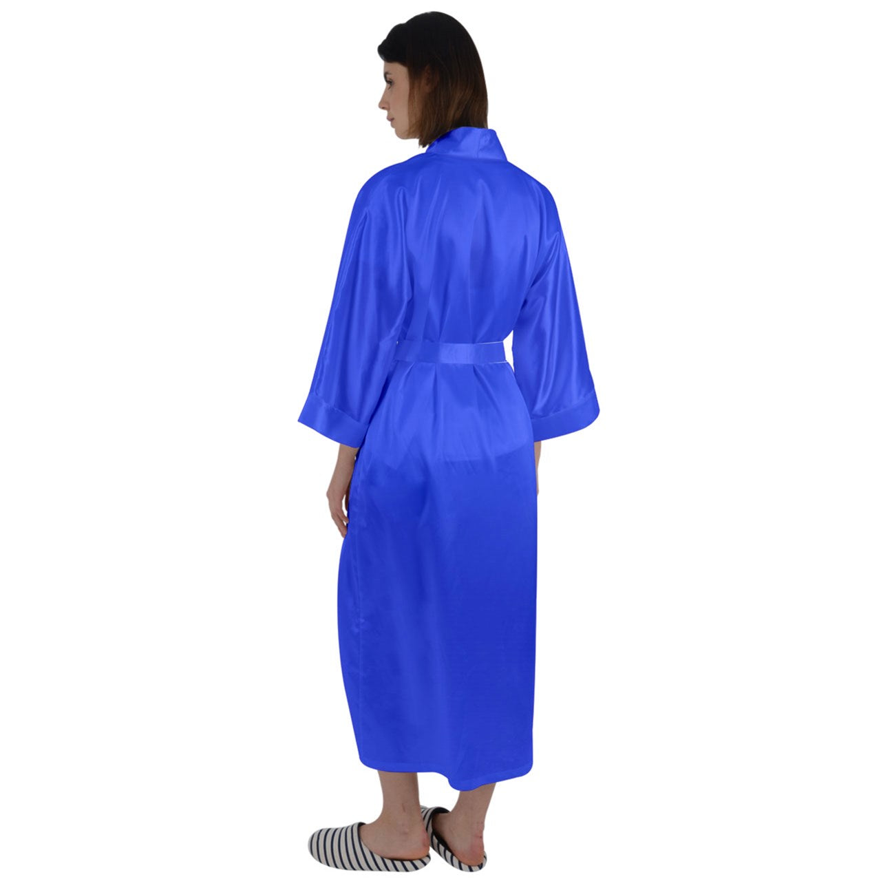 Hot Blue Maxi Satin Robe