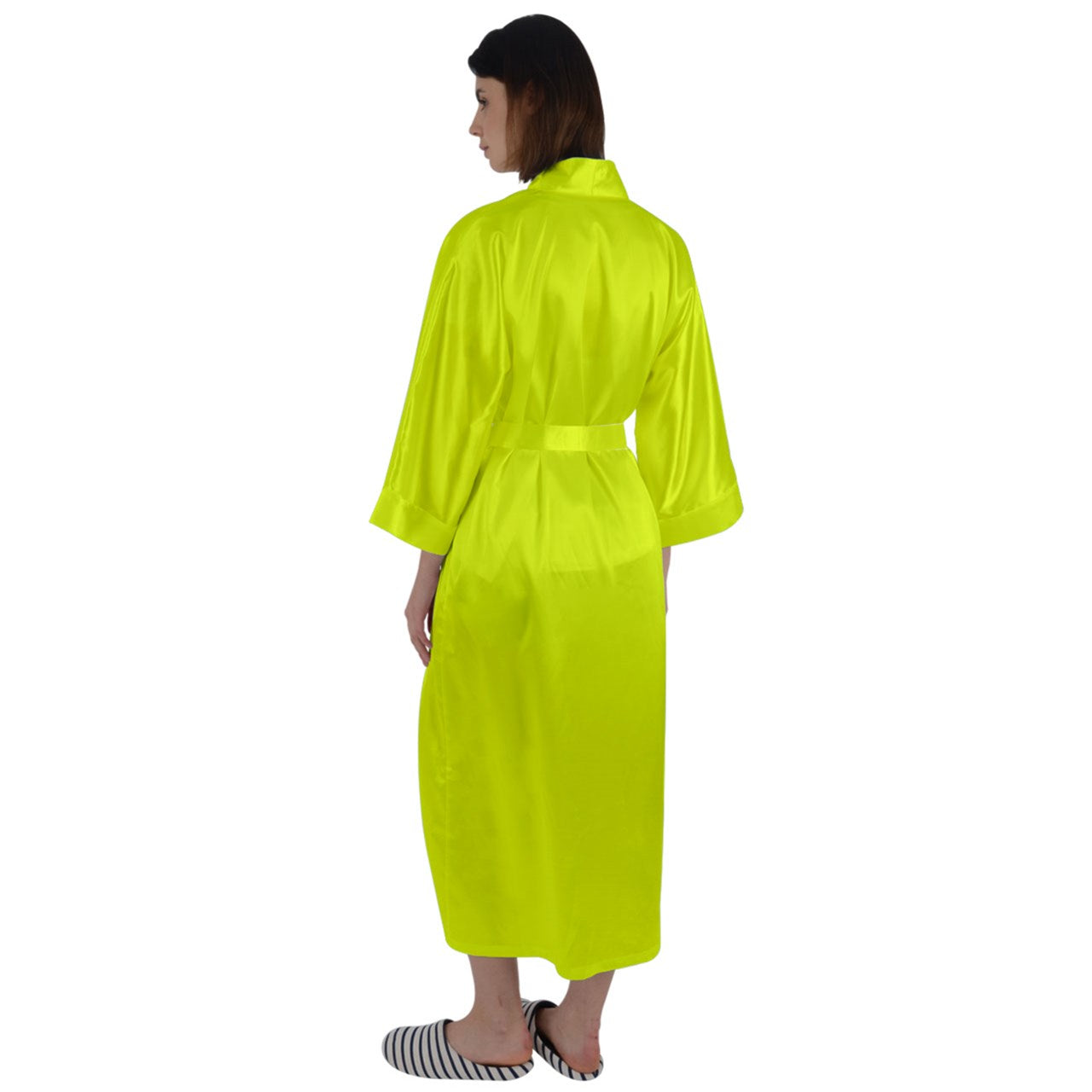 Hot Yellow Maxi Satin Robe