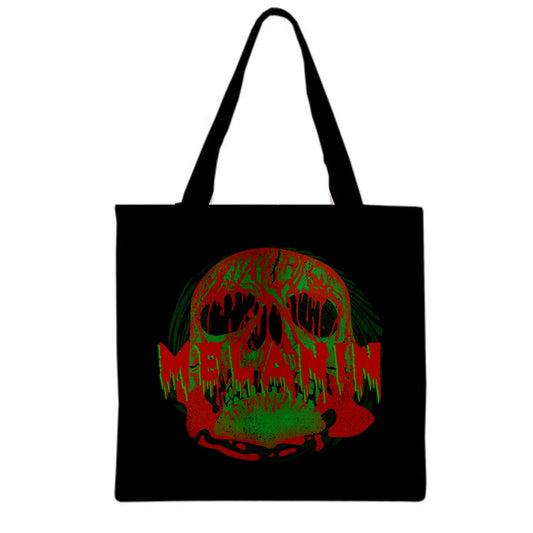 MELANIN Skullcore Grocery Tote Bag
