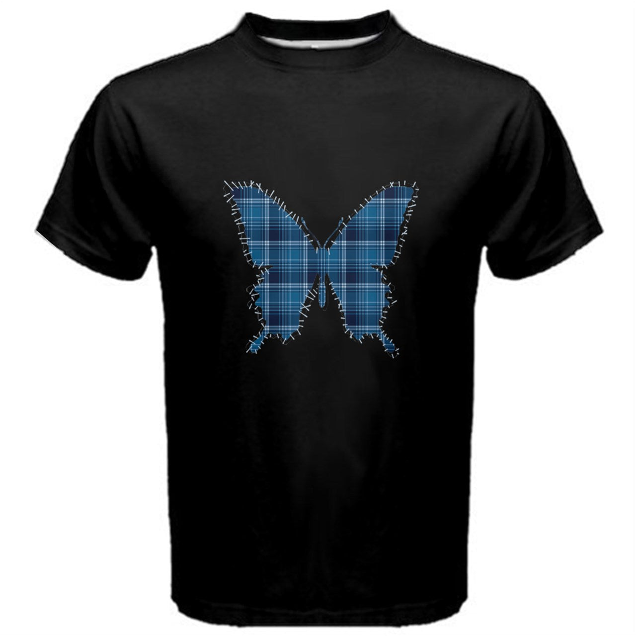 Club X Butterfly Patch Blue Cotton Tee