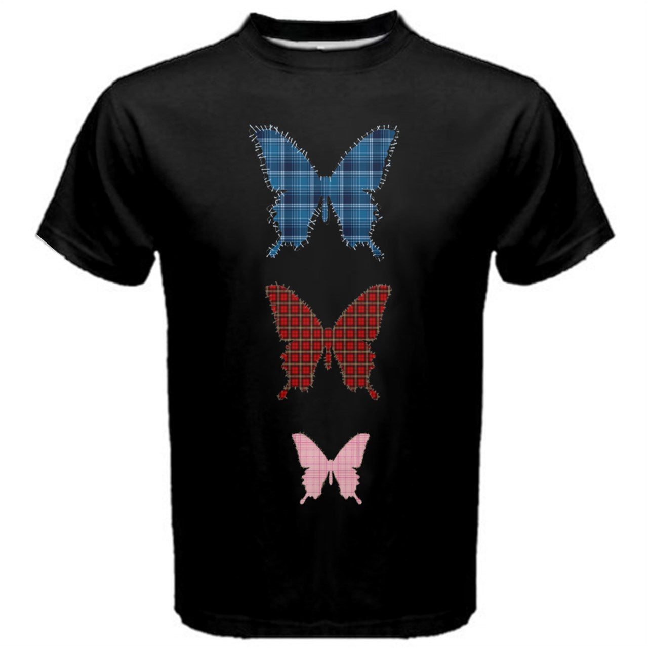 Club X emo MultiButterfly Patch Cotton Tee