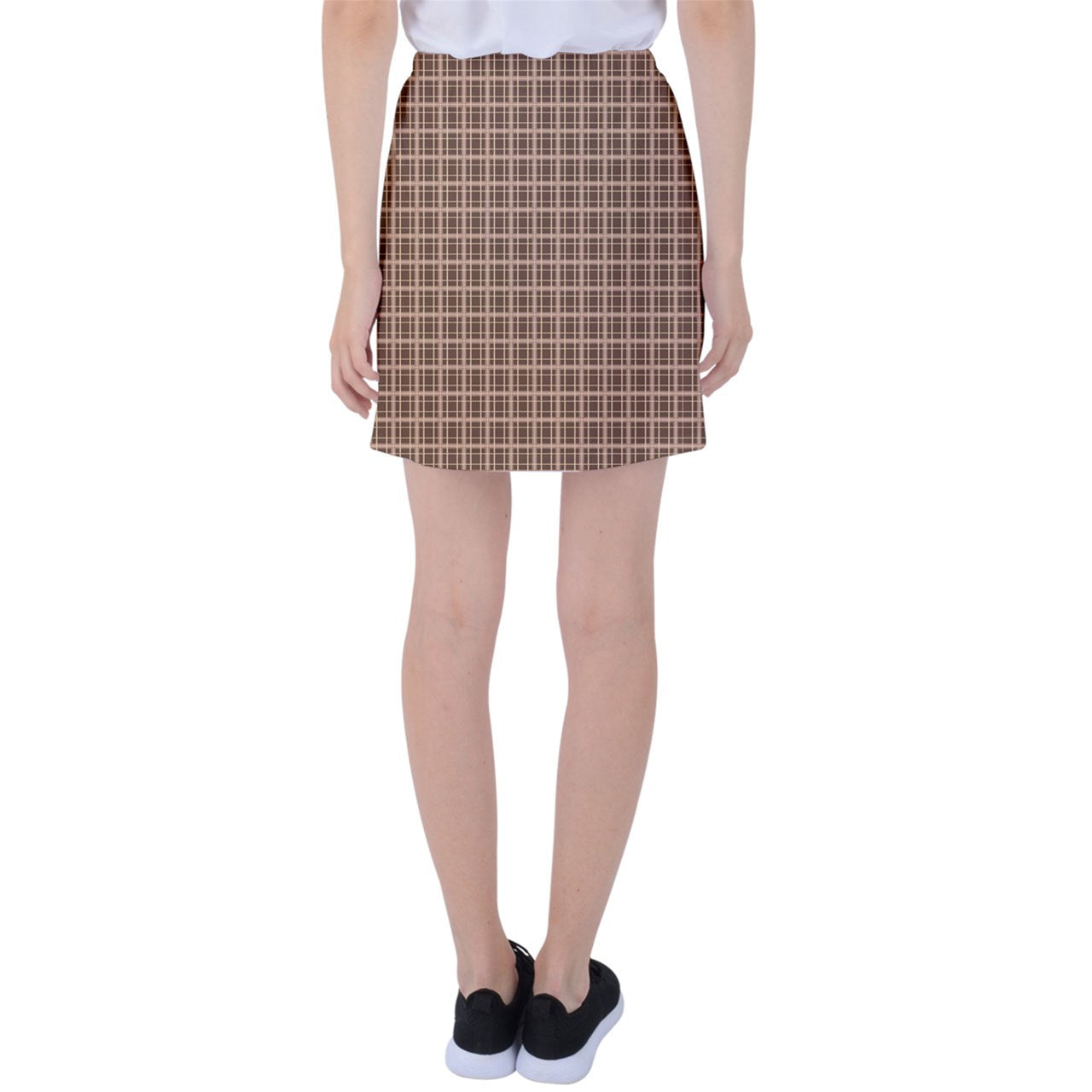 Brown Academia Tennis Skirt
