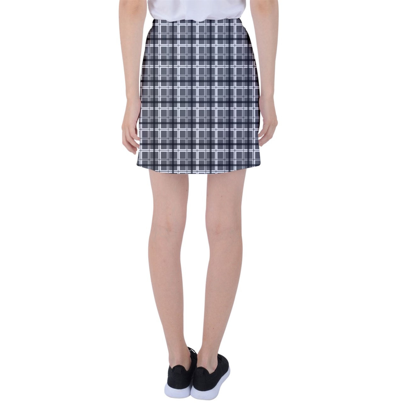 Checkerboard Academia Tennis Skirt