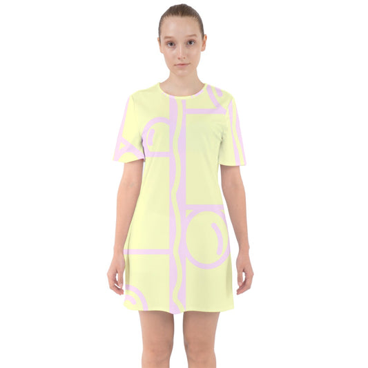Pink Banana Mod Bubble Short Sleeve Mini Dress