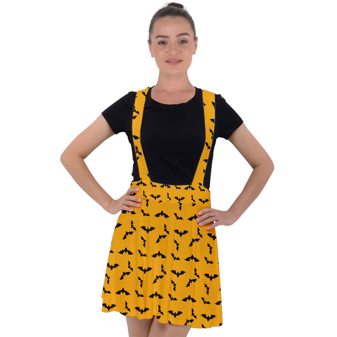 Batty Velvet Suspender Skater Skirt