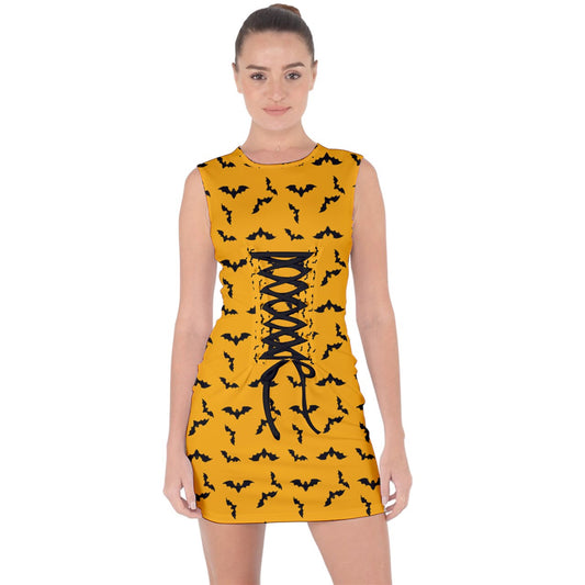 Batty Lace Up Front Bodycon Dress
