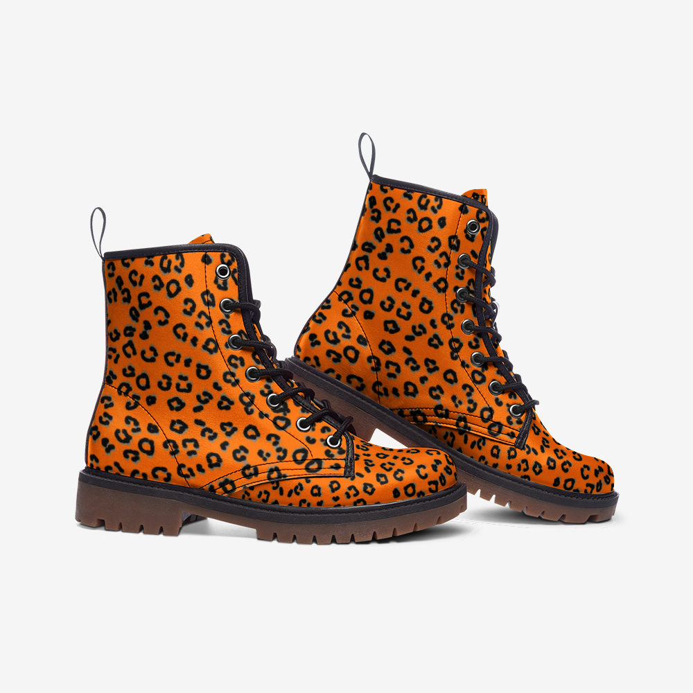Orange Cheetah Leather Lightweight boots MT