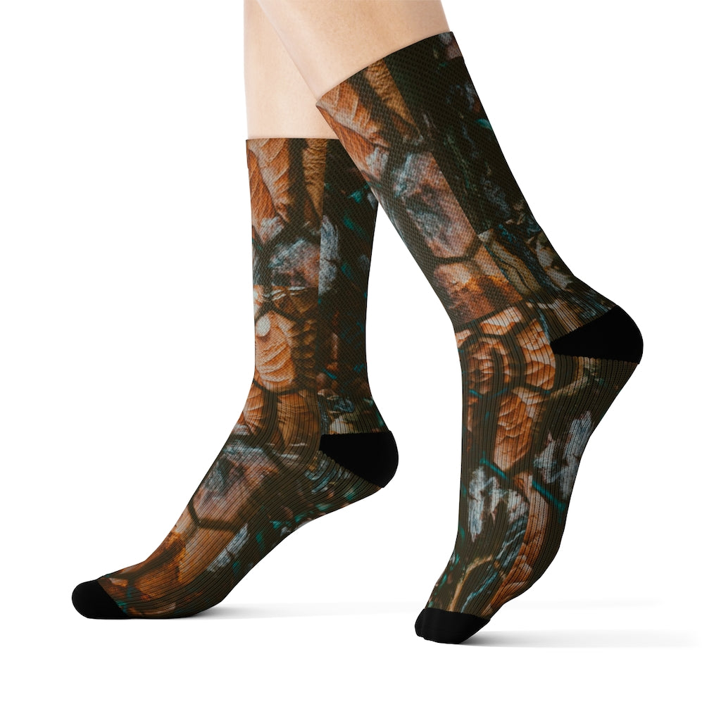 Dino Print Sublimation Socks