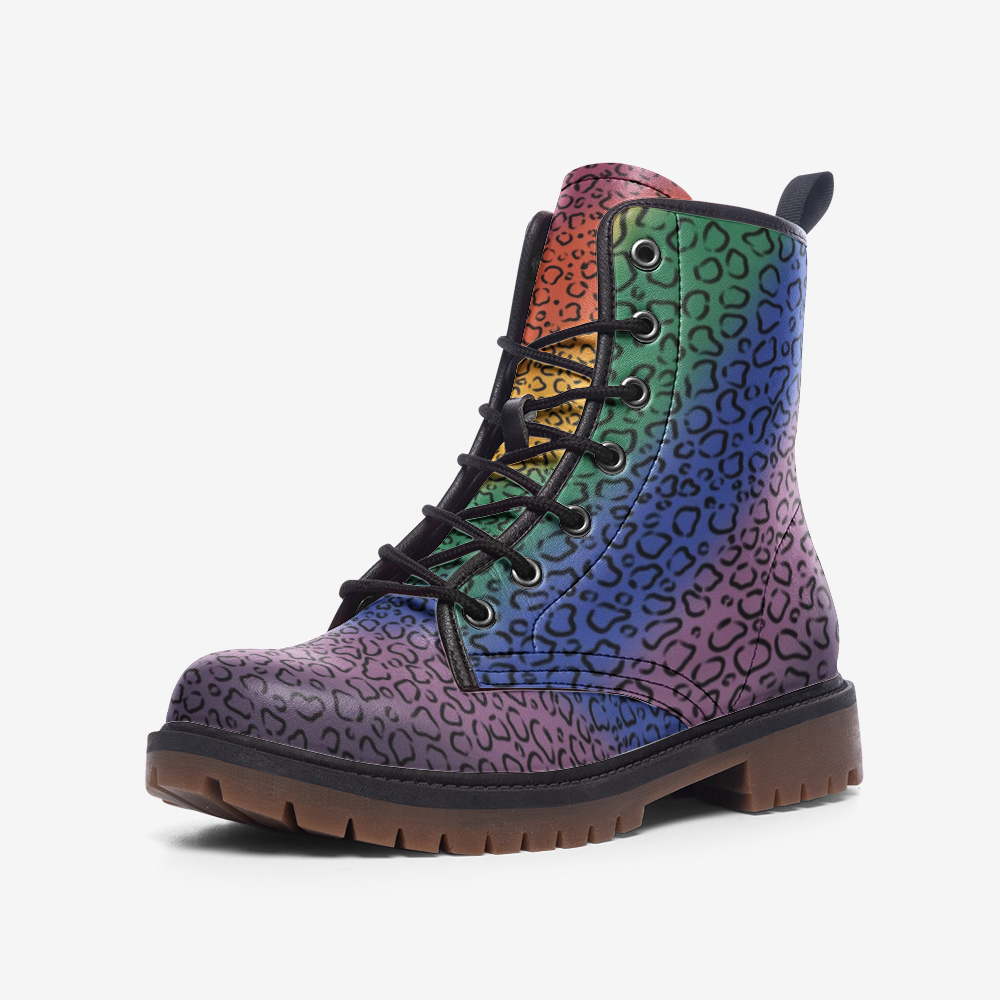 Rainbow Cheetah Leather Lightweight boots MT