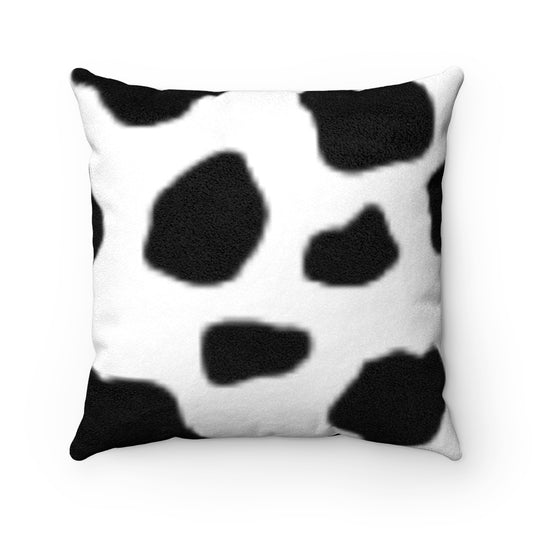cow print Faux Suede Square Pillow