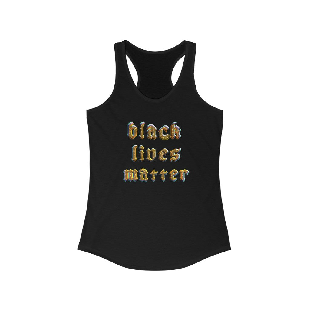 Black Lives Matter Metallic Racerback Tank