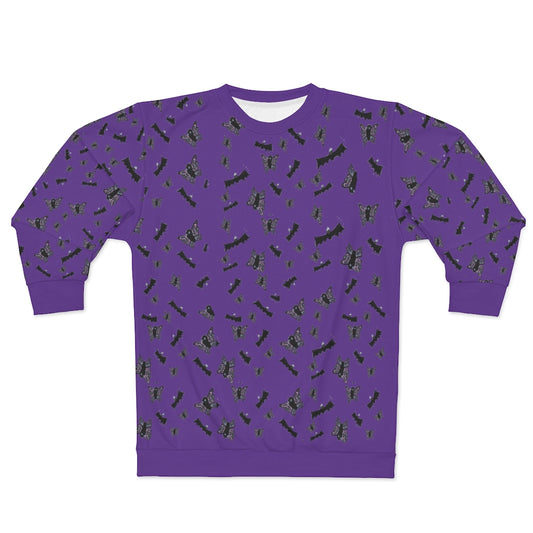 Butterflies and Bats purple Sweatshirt