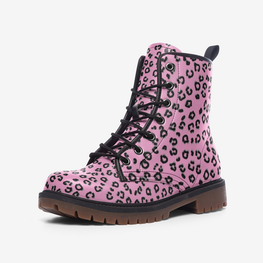 Pink Cheetah Leather Lightweight boots MT