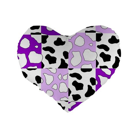 cowboi purple 16" Premium Heart Shape Cushion