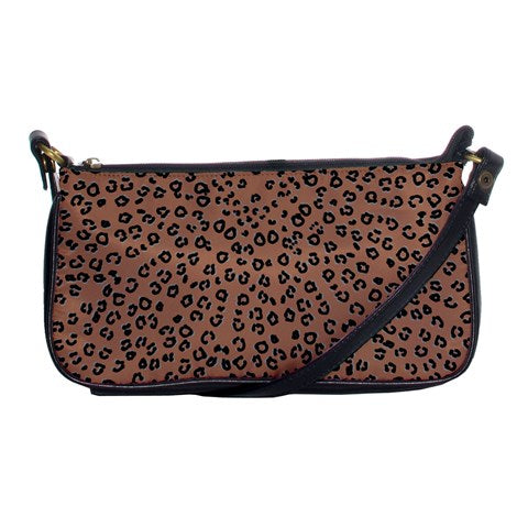 brown cheetah Shoulder Clutch Bag