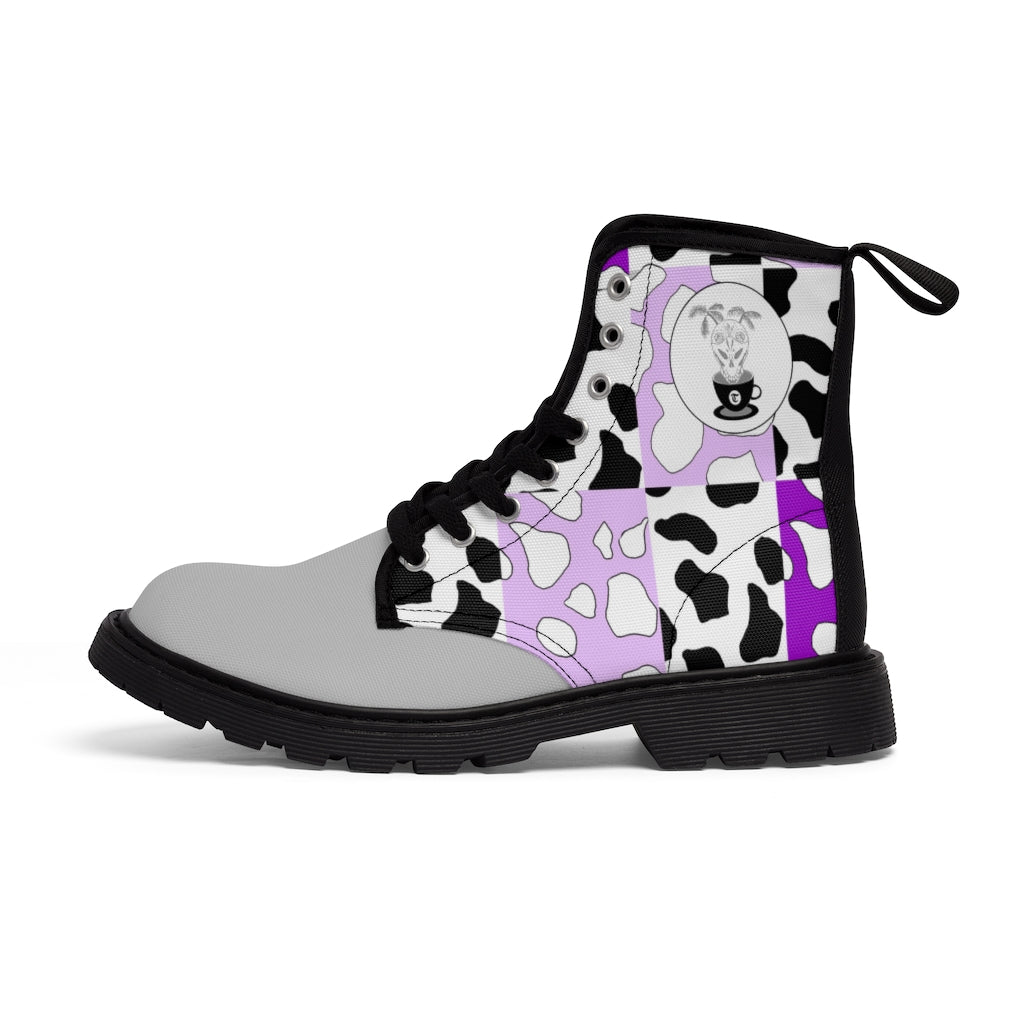 Cowboi Purple Small Sized Canvas Boots