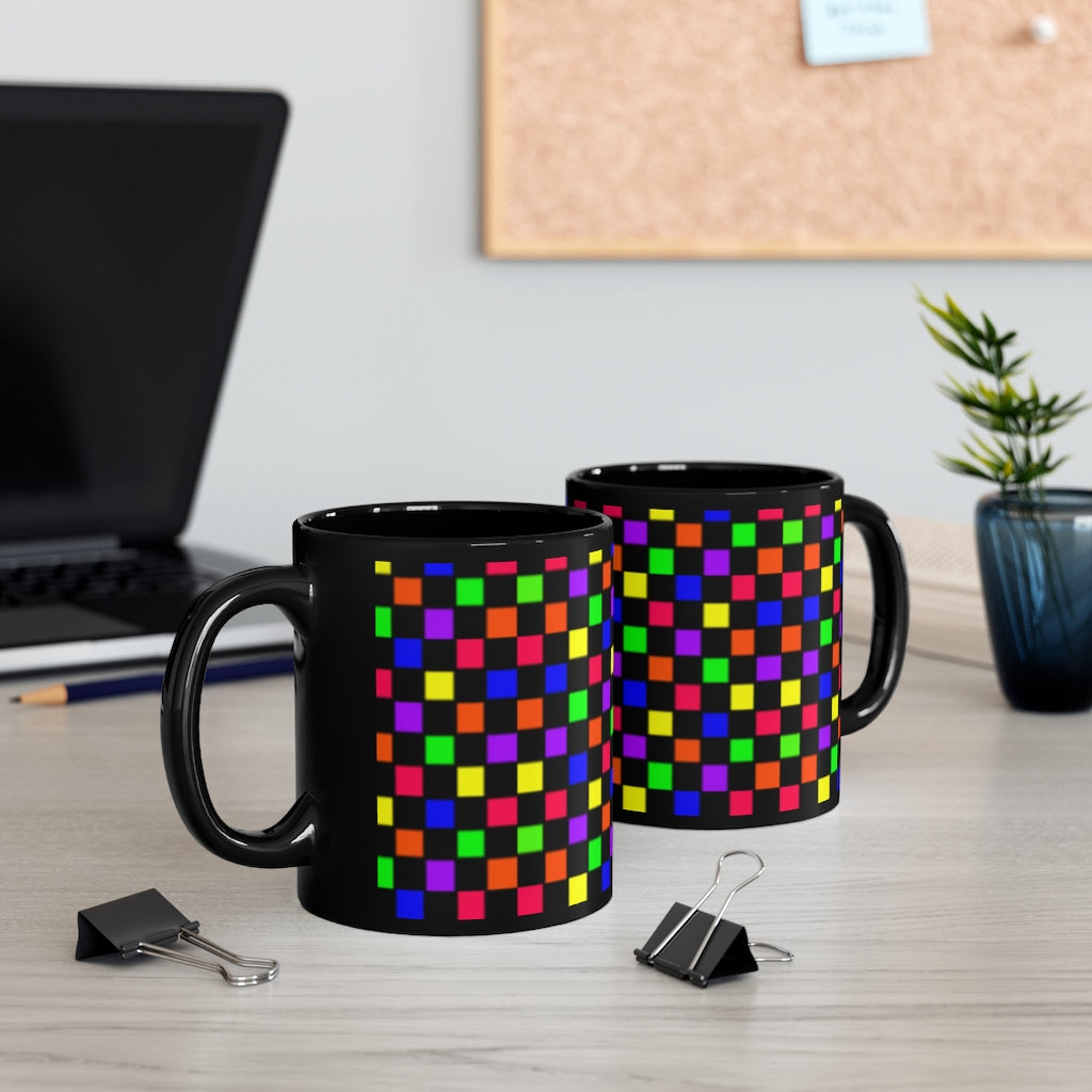 Rainbow Checker mug 11oz