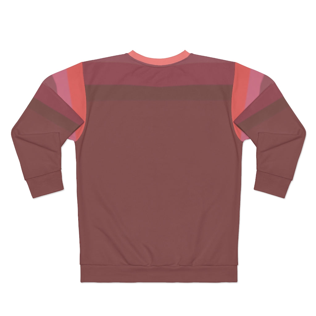 red burgundy striped Unisex Sweatshirt