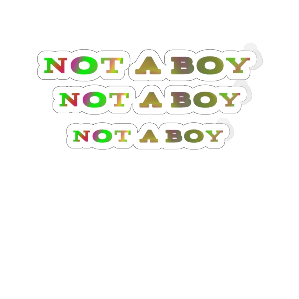 not a boy non-binary Kiss-Cut Stickers