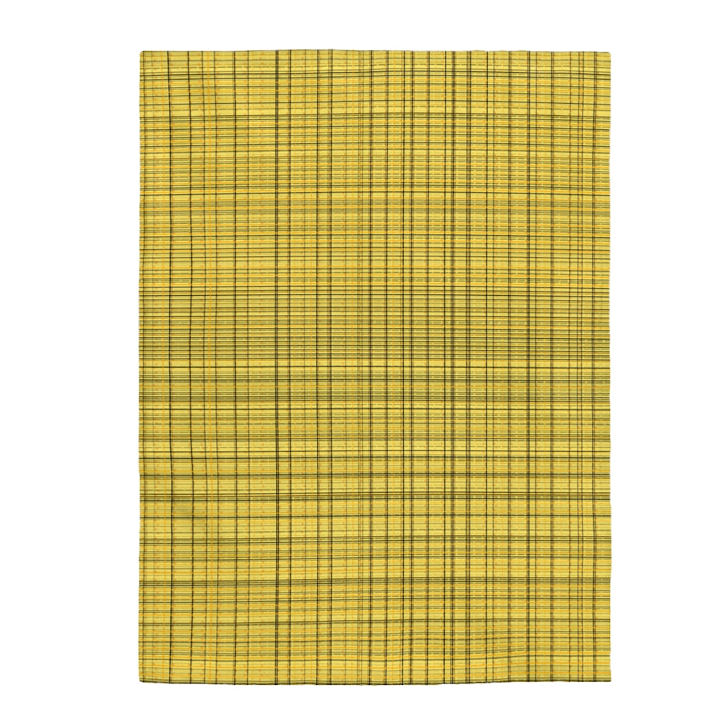 yellow y2k plaid Velveteen Plush Blanket