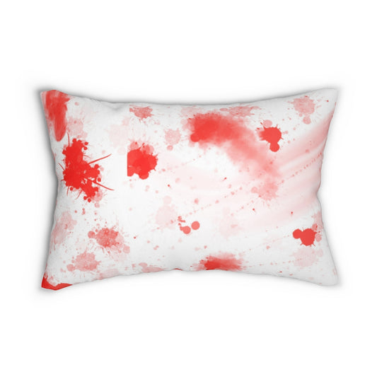 blood spatter Spun Polyester Lumbar Pillow