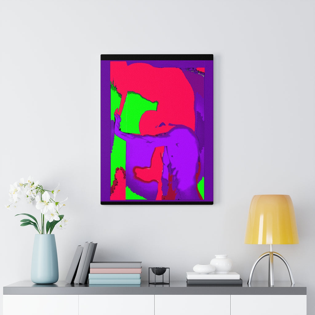 The Monster Above Me Stretched Canvas