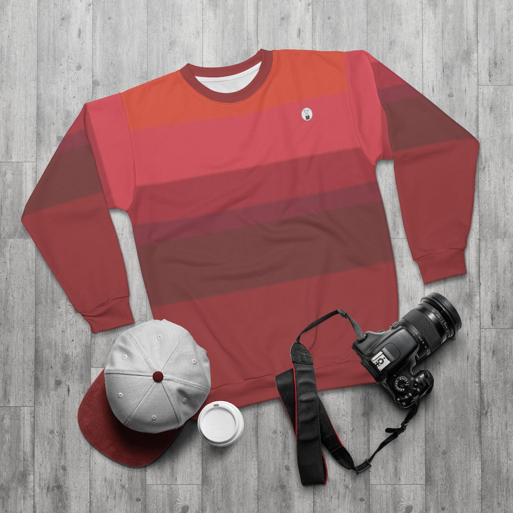 red orange striped Unisex Sweatshirt