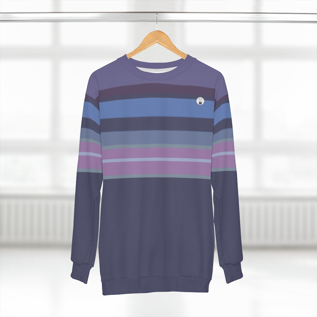 blue indigo striped Unisex Sweatshirt