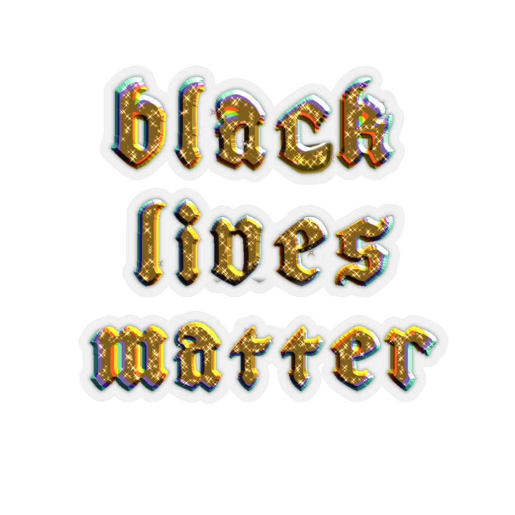 Black Lives Matter Metallic Print Kiss-Cut Stickers