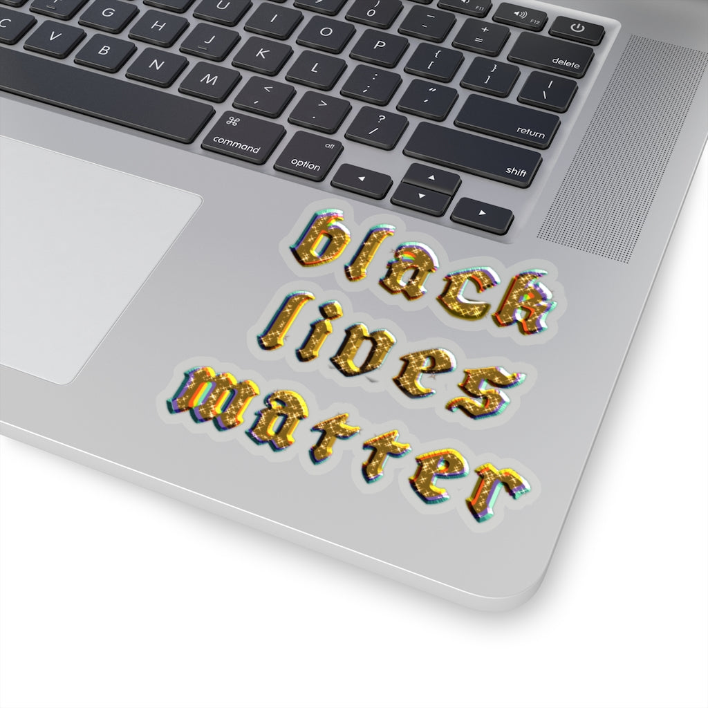 Black Lives Matter Metallic Print Kiss-Cut Stickers