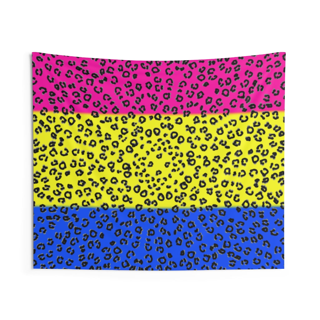 Pansexual Flag Cheetah Wall Tapestries