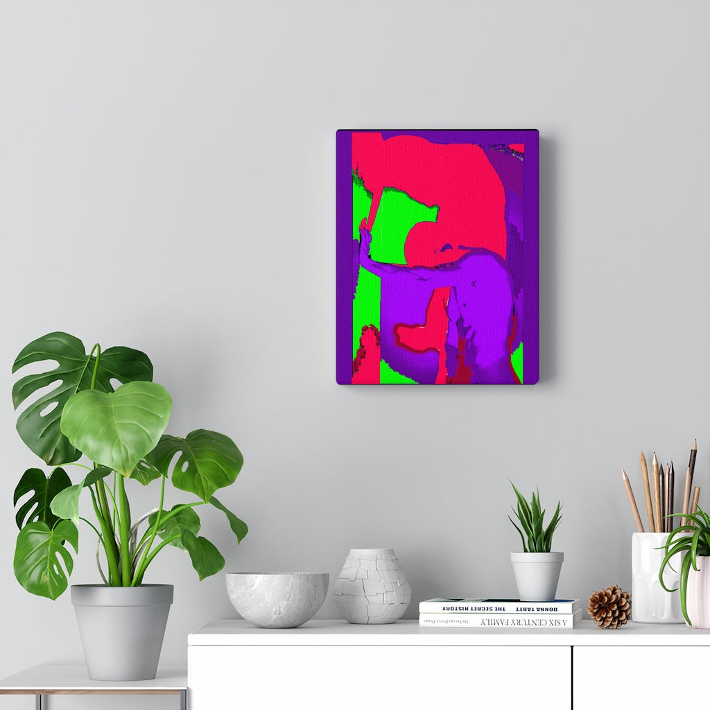 The Monster Above Me Stretched Canvas