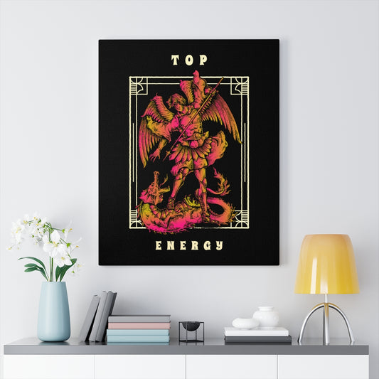 Top Energy Statue Stretched Canvas