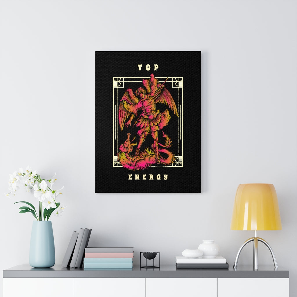 Top Energy Statue Stretched Canvas