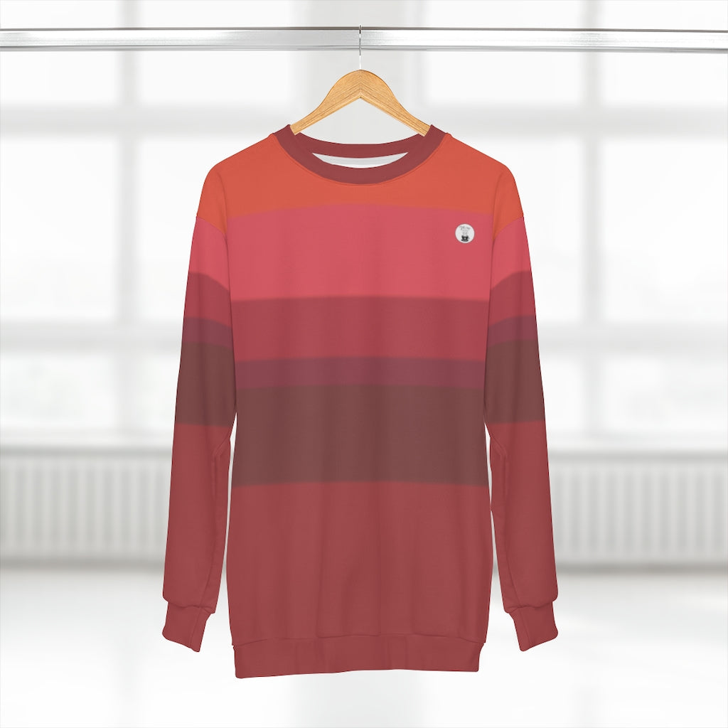 red orange striped Unisex Sweatshirt