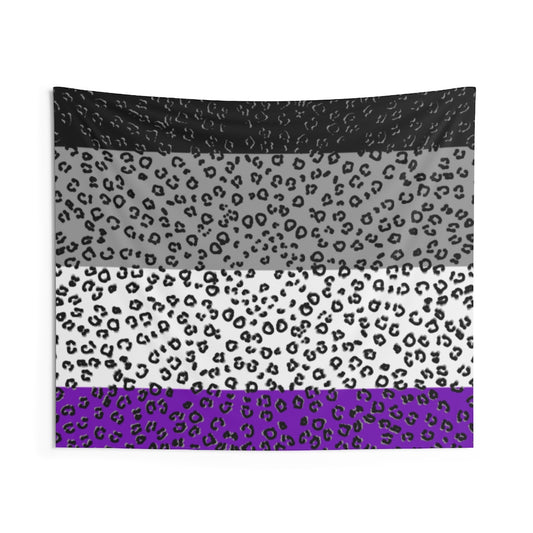 Asexual Flag Cheetah Wall Tapestries