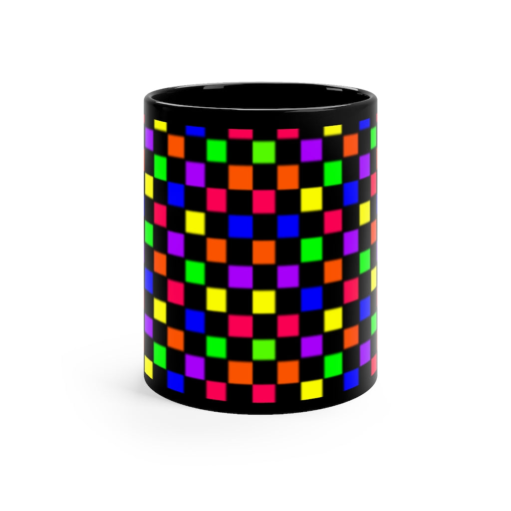 Rainbow Checker mug 11oz