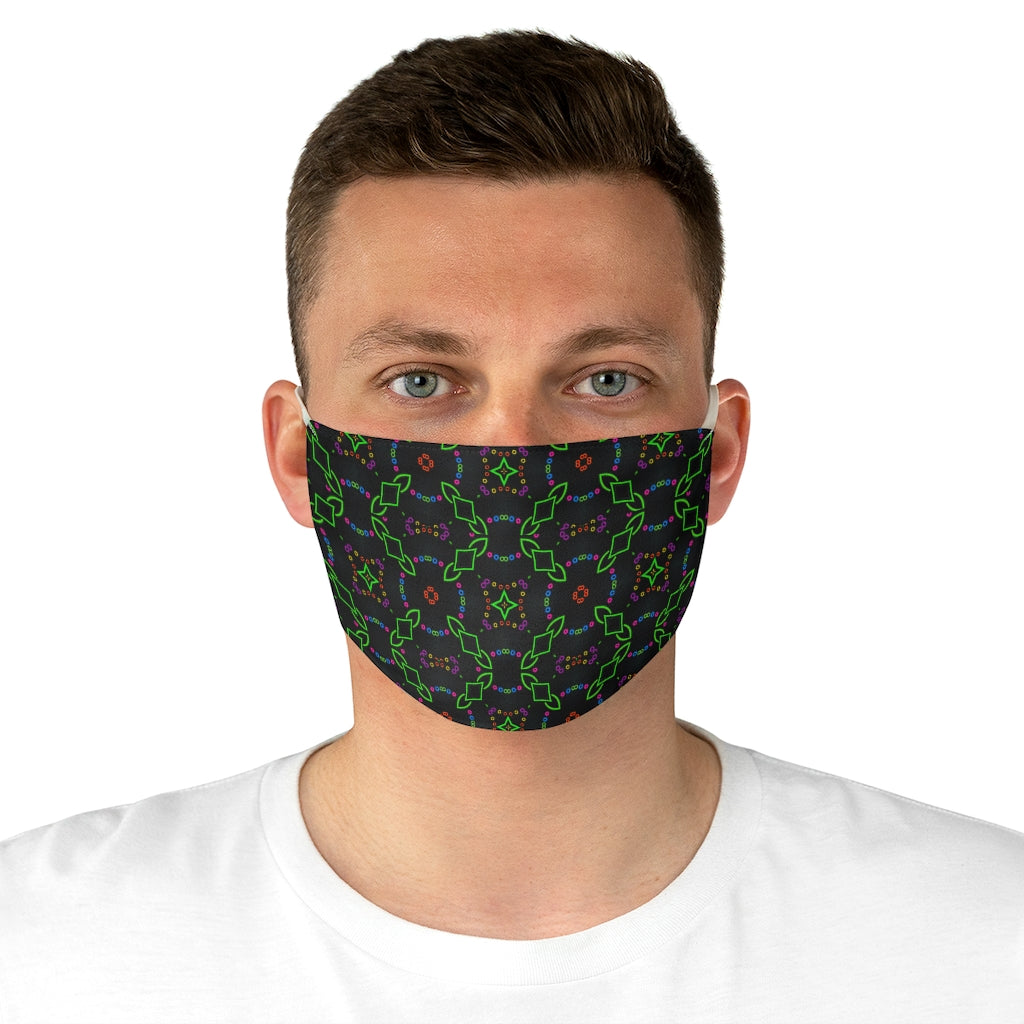 Green Neon Chainlink Fabric Face Mask